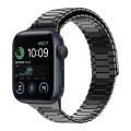 For Apple Watch SE 2022 40mm Bamboo Magnetic Stainless Steel Metal Watch Strap(Black)