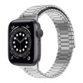 For Apple Watch Series 6 40mm Bamboo Magnetic Stainless Steel Metal Watch Strap(Silver)