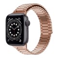 For Apple Watch Series 6 44mm Bamboo Magnetic Stainless Steel Metal Watch Strap(Rose Gold)