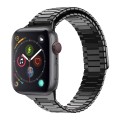 For Apple Watch Series 4 44mm Bamboo Magnetic Stainless Steel Metal Watch Strap(Black)
