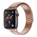 For Apple Watch Series 4 44mm Bamboo Magnetic Stainless Steel Metal Watch Strap(Rose Gold)