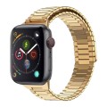For Apple Watch Series 4 40mm Bamboo Magnetic Stainless Steel Metal Watch Strap(Gold)