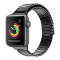For Apple Watch Series 3 42mm Bamboo Magnetic Stainless Steel Metal Watch Strap(Black)