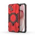 For iPhone 15 MagSafe Supersonic Armor Holder PC Hybrid TPU Phone Case(Red)