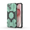 For iPhone 15 MagSafe Supersonic Armor Holder PC Hybrid TPU Phone Case(Green)