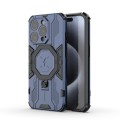 For iPhone 15 Pro Supersonic Armor Holder PC Hybrid TPU Phone Case(Blue)