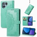 For Fairphone 5 Mandala Flower Embossed Leather Phone Case(Green)