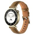 For Huawei Watch GT4 41mm 18mm Thread Pin Buckle Leather Watch Band(Light Brown)