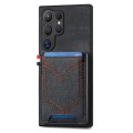 For Samsung Galaxy S24 Ultra 5G Denim Texture Leather Skin Phone Case with Card Slot(Black)