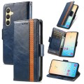 For Samsung Galaxy S24+ 5G CaseNeo Splicing Dual Magnetic Buckle Leather Phone Case(Blue)