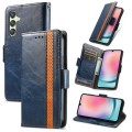 For Samsung Galaxy A25 5G CaseNeo Splicing Dual Magnetic Buckle Leather Phone Case(Blue)