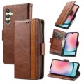 For Samsung Galaxy A25 5G CaseNeo Splicing Dual Magnetic Buckle Leather Phone Case(Brown)