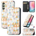For Samsung Galaxy A25 5G CaseNeo Colorful Magnetic Leather Phone Case(Rhombus)