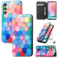 For Samsung Galaxy A25 5G CaseNeo Colorful Magnetic Leather Phone Case(Colorful Cube)