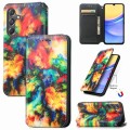 For Samsung Galaxy A15 CaseNeo Colorful Magnetic Leather Phone Case(Colorful Cloud)