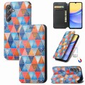 For Samsung Galaxy A15 CaseNeo Colorful Magnetic Leather Phone Case(Rhombus Mandala)