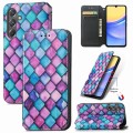 For Samsung Galaxy A15 CaseNeo Colorful Magnetic Leather Phone Case(Purple Scales)