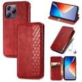 For Blackview A96 Cubic Grid Pressed Magnetic Leather Phone Case(Red)