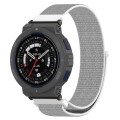 For Amazfit Active Edge A2212 Nylon Loop Hook and Loop Fastener Watch Band(White)