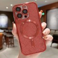 For iPhone 15 Pro MagSafe Glitter Electroplating TPU Phone Case(Red)