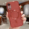For iPhone XR MagSafe Glitter Electroplating TPU Phone Case(Red)