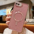 For iPhone 7 Plus / 8 Plus MagSafe Glitter Electroplating TPU Phone Case(Rose  Gold)