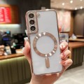 For Samsung Galaxy S23+ 5G MagSafe Electroplating TPU Phone Case(Rose  Gold)