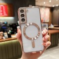 For Samsung Galaxy S20 5G MagSafe Electroplating TPU Phone Case(Rose  Gold)