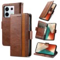 For Redmi Note 13 Pro CaseNeo Splicing Dual Magnetic Buckle Leather Phone Case(Brown)