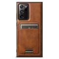 For Samsung Galaxy Note20 5G Suteni H15  Oil Eax Leather Detachable Wallet Back Phone Case(Brown)
