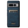For Google Pixel 8 Suteni H16 Litchi Texture Leather Detachable Wallet Back Phone Case(Blue)