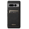For Google Pixel 7a Suteni H16 Litchi Texture Leather Detachable Wallet Back Phone Case(Black)