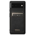 For Google Pixel 6a Suteni H16 Litchi Texture Leather Detachable Wallet Back Phone Case(Black)