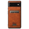 For Google Pixel 6 Pro Suteni H16 Litchi Texture Leather Detachable Wallet Back Phone Case(Khaki)