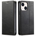 For iPhone 13 Suteni J02 Oil Wax Wallet Leather Phone Case(Black)