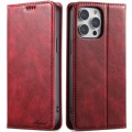 For iPhone 13 Pro Max Suteni J02 Oil Wax Wallet Leather Phone Case(Red)