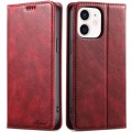 For iPhone 11 Suteni J02 Oil Wax Wallet Leather Phone Case(Red)