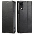 For iPhone XR Suteni J02 Oil Wax Wallet Leather Phone Case(Black)