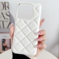For Xiaomi 14 Rhombus All-inclusive Shockproof Phone Case(White)