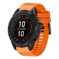 For Garmin Fenix 7X Pro 51mm 26mm Quick Release Silicone Watch Band(Orange)