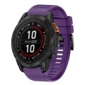 For Garmin Fenix 7X Pro 51mm 26mm Quick Release Silicone Watch Band(Purple)