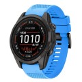 For Garmin Epix Pro 51mm 26mm Quick Release Silicone Watch Band(Sky Blue)