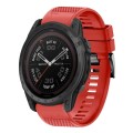 For Garmin Tactix 7 Pro 26mm Quick Release Silicone Watch Band(Red)