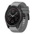 For Garmin Tactix 7 Pro 26mm Quick Release Silicone Watch Band(Grey)