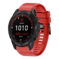 For Garmin Fenix 7X 26mm Quick Release Silicone Watch Band(Red)