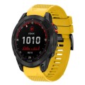 For Garmin Fenix 7X 26mm Quick Release Silicone Watch Band(Yellow)