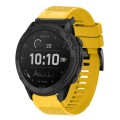 For Garmin Tactix Delta 26mm Quick Release Silicone Watch Band(Yellow)