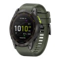 For Garmin Enduro 2 26mm Quick Release Silicone Watch Band(Army Green)