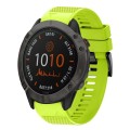 For Garmin Fenix 6X 26mm Quick Release Silicone Watch Band(Lime Green)
