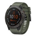 For Garmin Fenix 6X Pro 26mm Quick Release Silicone Watch Band(Army Green)